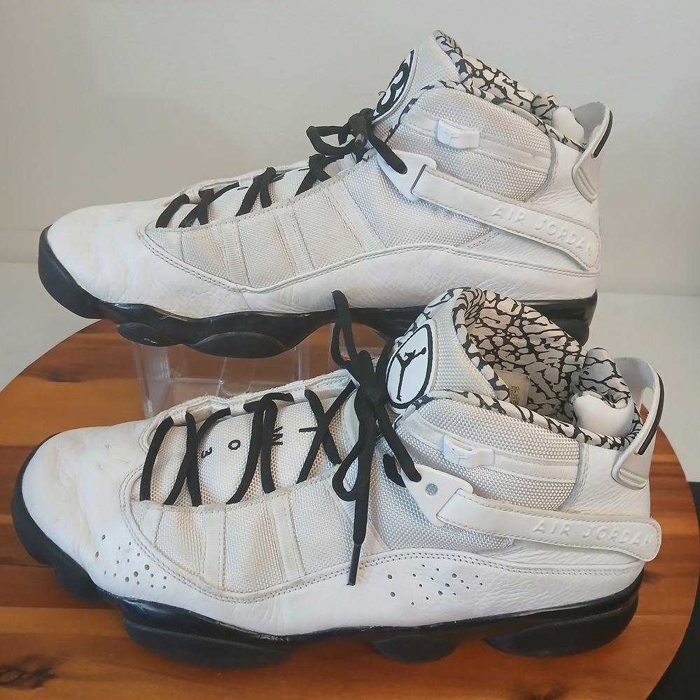 Jordan 6 Rings Mens 13 White Black Motorsport Shoes Sneakers DD5077-107